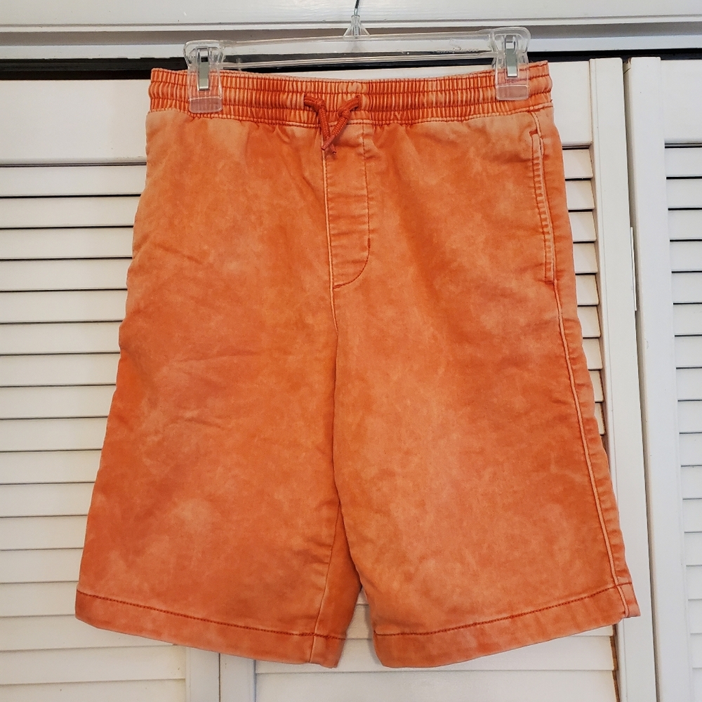 Wonder Nation Tie Dye Orange Denim Shorts, Boys Size XXL (18)